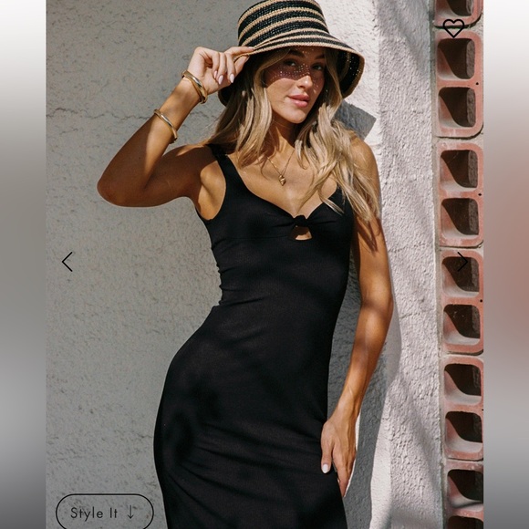 L*Space The Alexis Sleeveless Dress | Black | Small | NWT - Picture 3 of 11